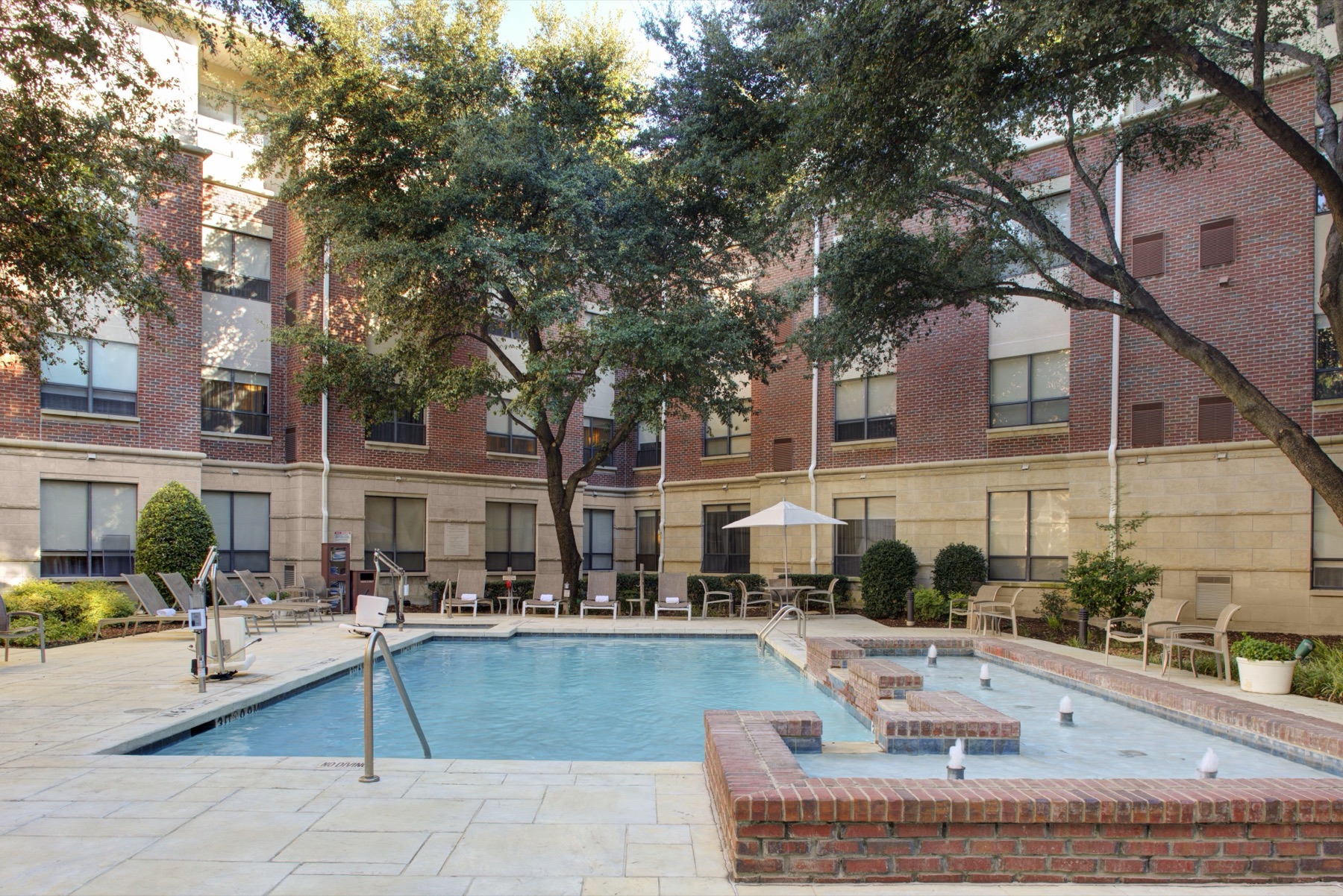 Outdoor pool and courtyard